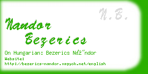 nandor bezerics business card